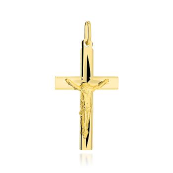Złoty krzyżyk wizerunek Pana Jezusa FUG4-C00137-585