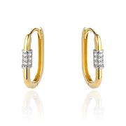 Kolczyki złote owale z cyrkoniami FUG7-K01761-585