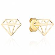Kolczyki złote w kształcie diamentów FUG7-25-K01054-2