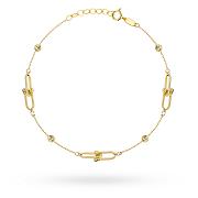 Bransoletka złota splecione ogniwa i kulki FUG2-31-B01007-2