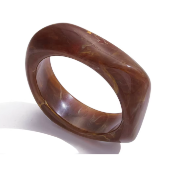 Bransoletka damska z brązowej żywicy FUGJDB0108022