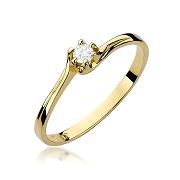 Pierścionek zaręczynowy z brylantem 0.10ct