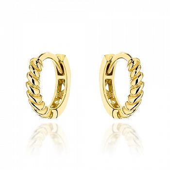 Kolczyki złote kółka żłobione FUG7-31-K01555-2