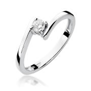 Pierścionek zaręczynowy z brylantem 0.15