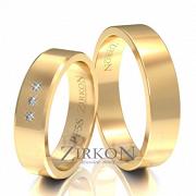 Obrączki ślubne klasyczne złote 5mm próba 585 z fazą • PF5S