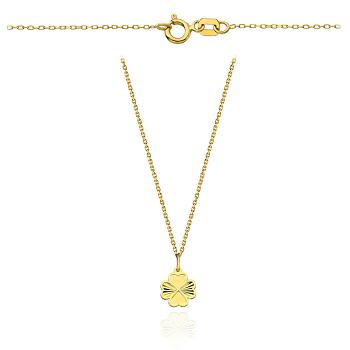 Naszyjnik złoty koniczynka diamentowana FUG3-21-N00455-2