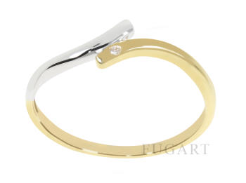 Pierścionek zaręczynowy z brylantem 