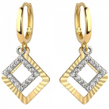 Kolczyki złote kwadraty FUG7-17-K00726-2