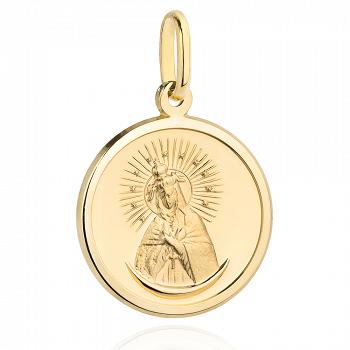 Medalik złoty Matka Boska Ostrobramska FUG5-9-M00107-2
