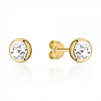 Kolczyki złote z cyrkoniami FUG7-34-K01540-2