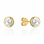 Kolczyki złote z cyrkoniami FUG7-34-K01540-2