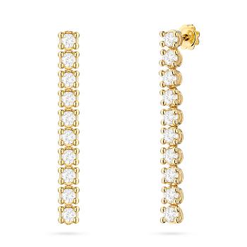 Kolczyki z żółtego złota z diamentami laboratoryjnymi FKO330-585-LD0.80