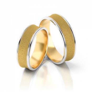 Obrączki ślubne złoto dwukolorowe 6mm próba 333 • XFS98