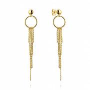 Kolczyki złote koła z łańcuszkiem FUG85ED-458B8