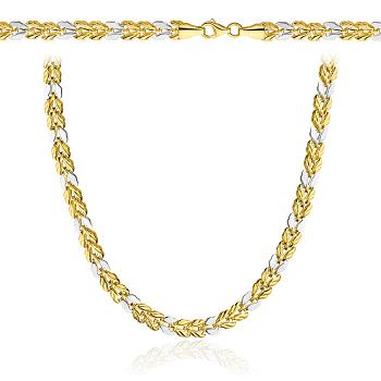Naszyjnik złoty pleciony dwukolorowy FUG3-25-N00618-2
