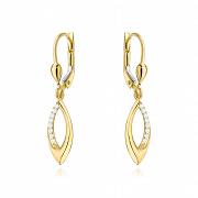Kolczyki złote łezki z cyrkoniami FUG7-25-K01186-2