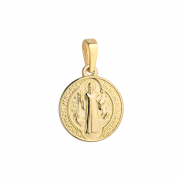 Medalik z żółtego złota Św Benedykt mały FUG5-15-M00072-2