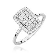Pierścionek zaręczynowy z białego złota z brylantami 0.27ct