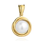 Zawieszka złota z perłą klasyczna FUG6-Z00671-585