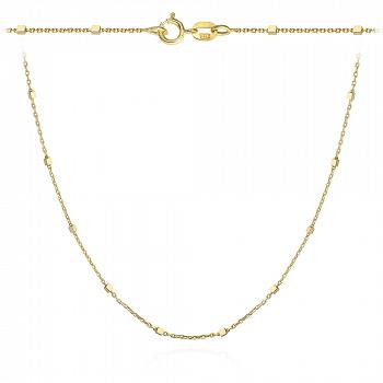 Naszyjnik złoty delikatne kosteczki 45 cm FUG3-28-N00371-2