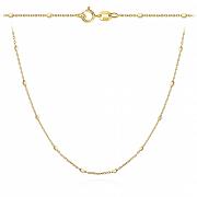 Naszyjnik złoty delikatne kosteczki 45 cm FUG3-28-N00371-2