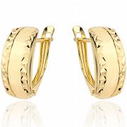 Kolczyki złote diamentowane na angielskim zapięciu FUG7-25-K00834-2