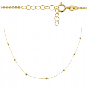 Naszyjnik złoty choker gładkie kuleczki FUG3-21-N00332-2