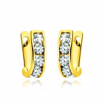 Kolczyki złote z cyrkoniami FZ0047B