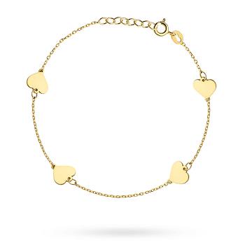Bransoletka złota serduszka FUG2-25-B00320-2