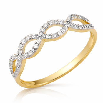 Pierścionek z cyrkoniami P-1856