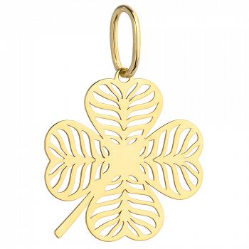 Zawieszka złota ażurowa koniczynka FUG6-20-Z00290-2