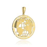 Zawieszka złota kula ziemska średnia FUG6-Z00617-585