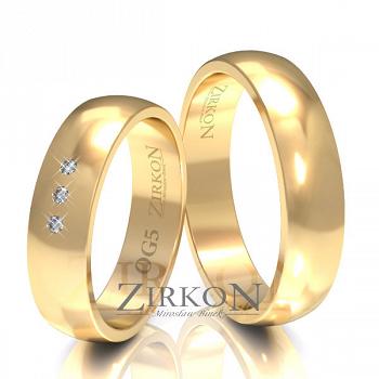 Obrączki ślubne klasyczne złote 5mm próba 333 okrągłe • OG5S8