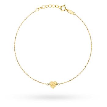 Bransoletka złota diamentowane serce z nieskończonością FUG2-B01193-585