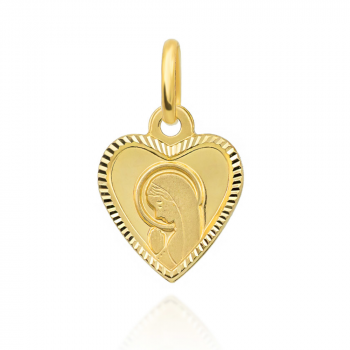 Medalik z żółtego złota Matka Boska modląca się FUG5-9-M00037-2