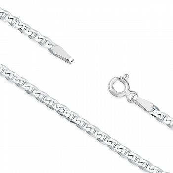 Srebrny łańcuszek Pancerka z poprzeczką 50cm FUGTRV60/50