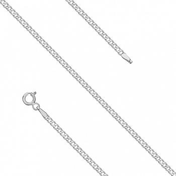 Srebrny łańcuszek pancerka płaska 55cm FUGPAN495/55