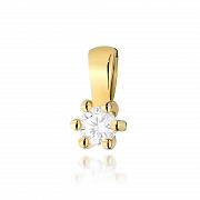 Zawieszka z żółtego złota z brylantem 0.10 ct FZ222-585-B0.10/0.10
