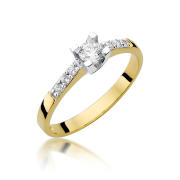 Pierścionek zaręczynowy z brylantami 0.37