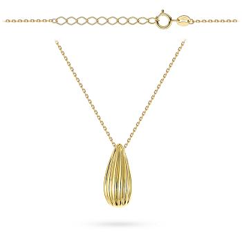 Naszyjnik złoty frezowana łezka FUG3-17-N00627-2