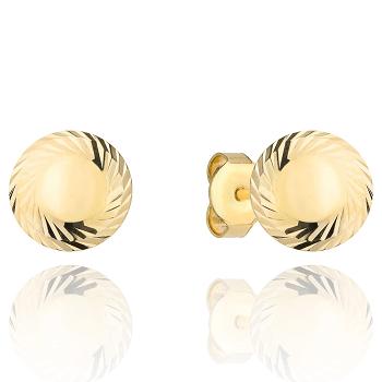 Kolczyki złote kółko z diamentowanymi brzegami duże FUG7-K01879-585