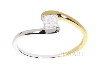 Pierścionek zaręczynowy z brylantami 