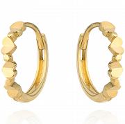 Kolczyki złote kółka serca FUG7-17-K00769-2