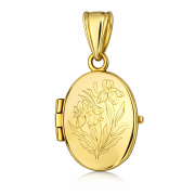 Owalne złote puzderko grawerowane różne wzory FUG6-13-Z00273-2