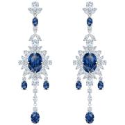 Kolczyki SWAROVSKI • Palace Chandelier Pierced Earrings, Blue, Rhodium plated  5498817 
