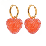 Kolczyki orange candy heart FUGJDE0202029-RD