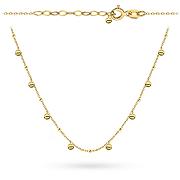 Naszyjnik złoty gładkie wiszące kulki FUG3-N00598-585