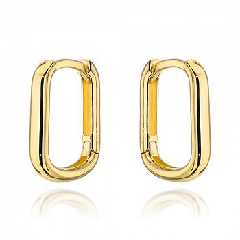 Kolczyki złote gładkie prostokątne FUG7-25-K01224-2