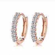 Kolczyki srebrne z białymi cyrkoniami KFUG019