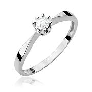 Pierścionek zaręczynowy z brylantem 0.15ct